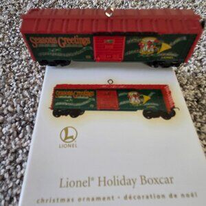 2009 Hallmark Keepsake Lionel Holiday Boxcar Christmas ornament.
